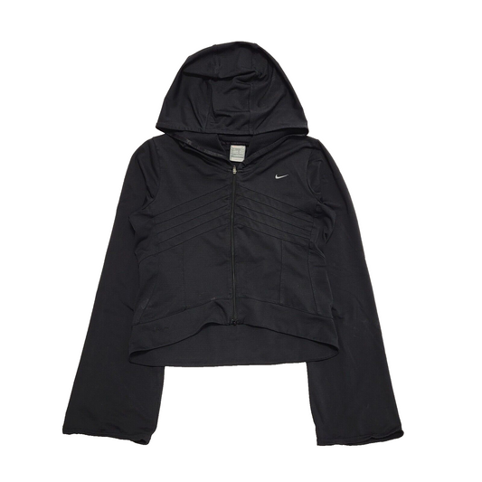 Nike Black Zipped Sweatshirt Hoodie Women's Uk M 10 EU 38 H964