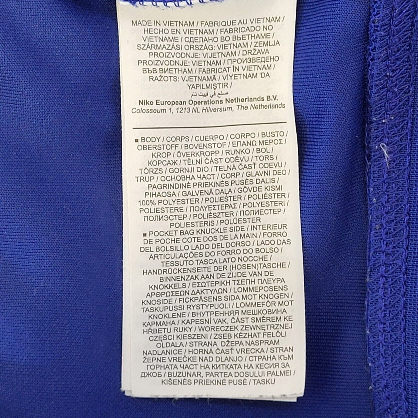 Nike Blue White Zipped Sports Tracksuit Top Uk Men's Small G457