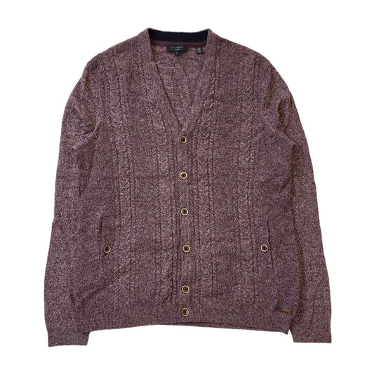 Ted Baker Pink Button Long Sleeve Polyamide Cardigan Men's uk M eu 50 H171