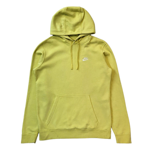 Nike Yellow Drawstring Pullover Sweatshirt Hoodie Uk Men's Medium G465