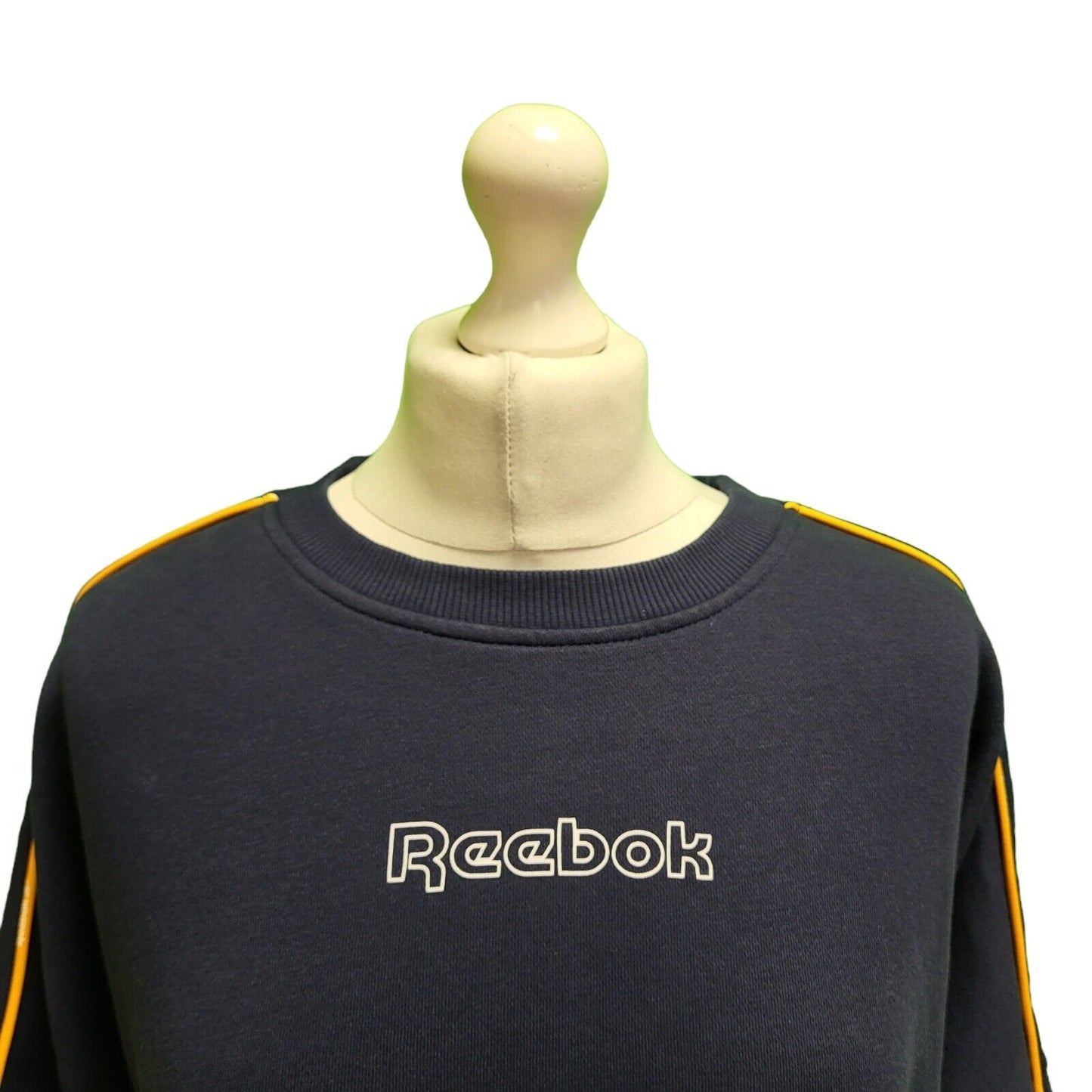 Reebok Navy Blue Long Sleeve Round Neck Sweatshirt uk Women's Medium H711