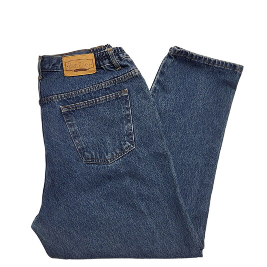 East Coast Faded Blue Tapered  Denim Jeans Men's xL W36 L28 H666