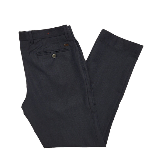 Tommy Hilfiger Navy Blue Straight Leg Dress Trousers Uk Men's L W34 L31 H768