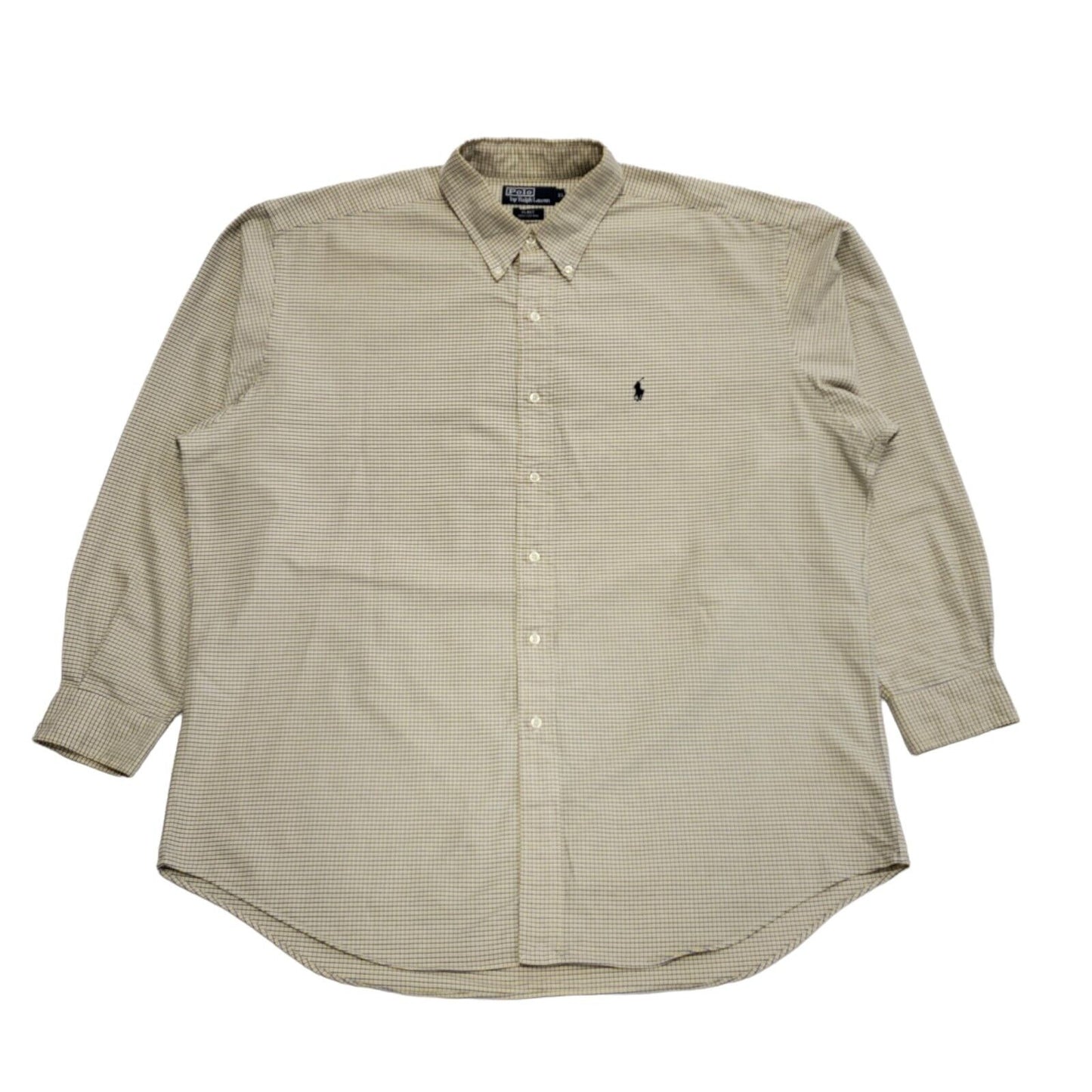 Ralph Lauren Blake Yellow Blue Check L/Sleeve Over-sized Shirt Men's UK xL H382