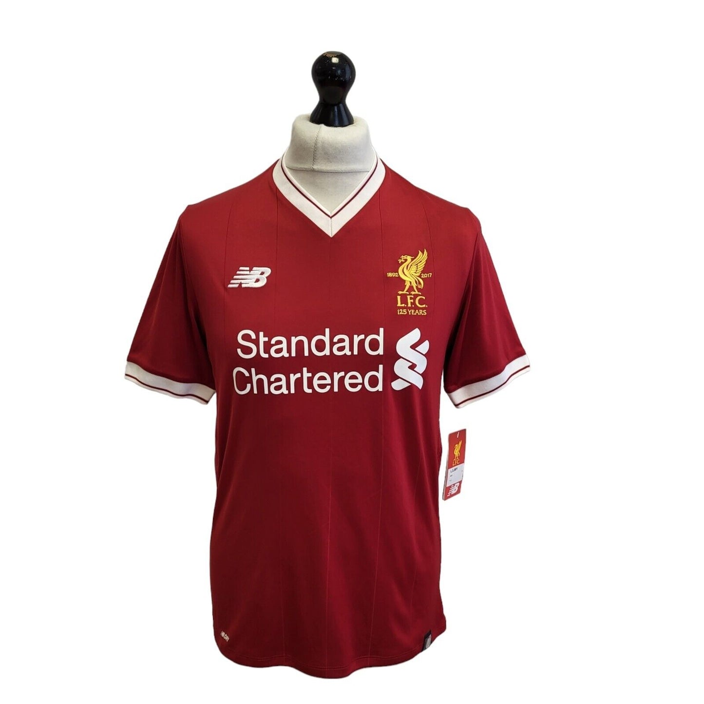 New Balance 125 Yrs 2017 Liverpool Red Home Football Shirt UK Men's S Bnwt F277