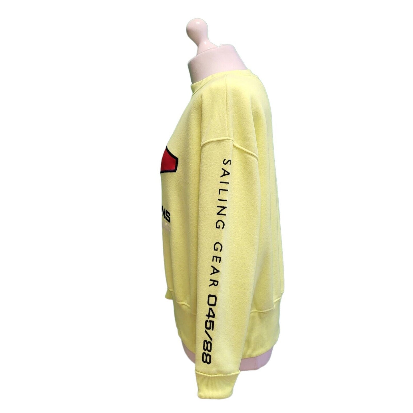 Tommy Jeans Yellow Spell Out Long Sleeve Sweatshirt Women's UK XS 8 EU 34 H142