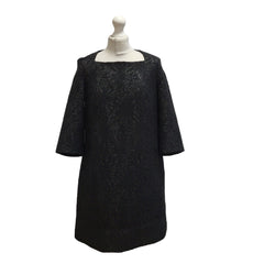 Adolfo Dominguez Black 3/4 Sleeve Shift Dress UK Women's 12 BB353