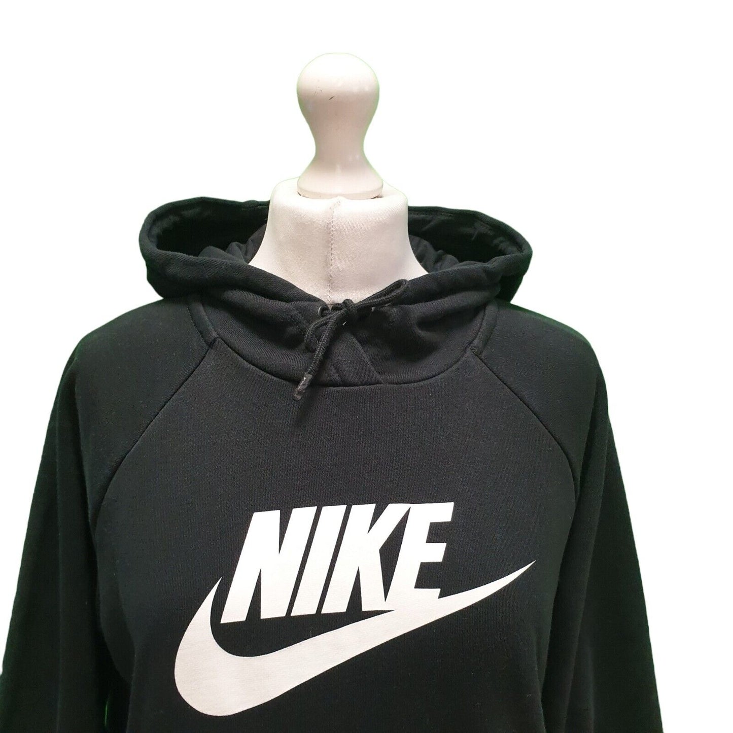 Nike Black Drawstring Sweatshirt Hoodie Women's UK M 10 H941