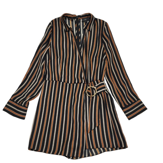 River Island Black Brown Long Sleeve Sloane Dress UK Women's 12 Bnwt BB354