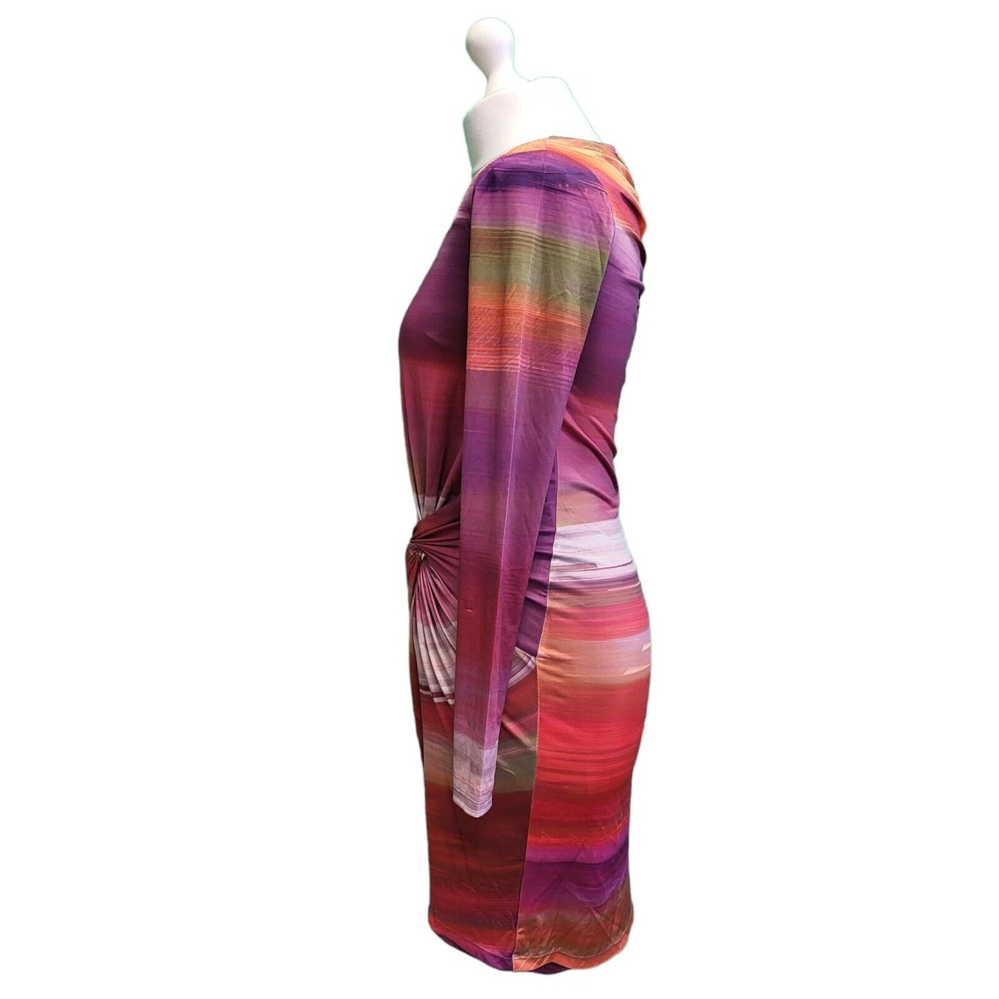 Ted Baker Purple Long Sleeve Slim Evening Formal Dress Women's UK 4-6 G822
