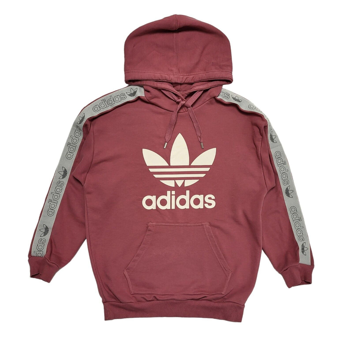 Adidas Sweatshirt Hoodie Drawstring Pink Uk Women's Size 10 G414
