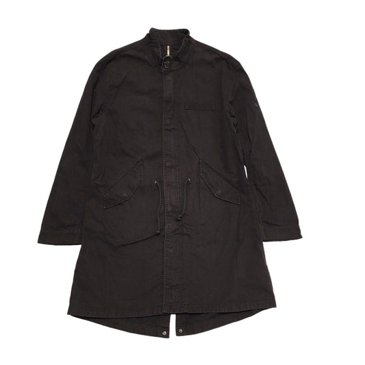 Pretty Green Black Zip & Snap Cotton Jacket Uk Men's Medium BB329
