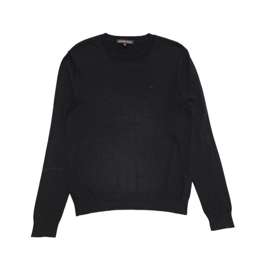 Michael Kors Black Crew Neck Cotton Jumper Uk Men's Small BB272