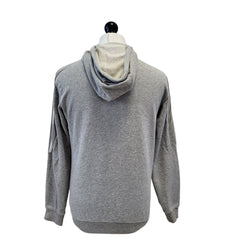 Adidas Grey Drawstring Zipped Sweatshirt Hoodie Uk Men's Small G475