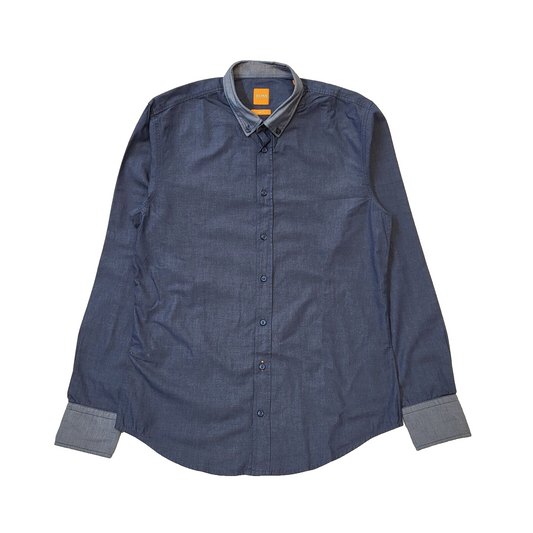 Hugo Boss Blue Slim Fit Long Sleeve Shirt Men's UK M EU 50 H123