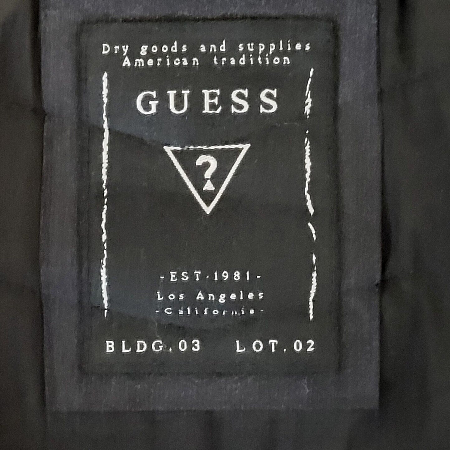 Guess Black Ribbed Slim Fit Zipped Jacket Uk Men's S Eu 46 G302