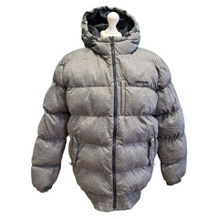 Adidas Grey Zipped Hooded Quilted Sport Jacket Men's uk L eu 54 H68