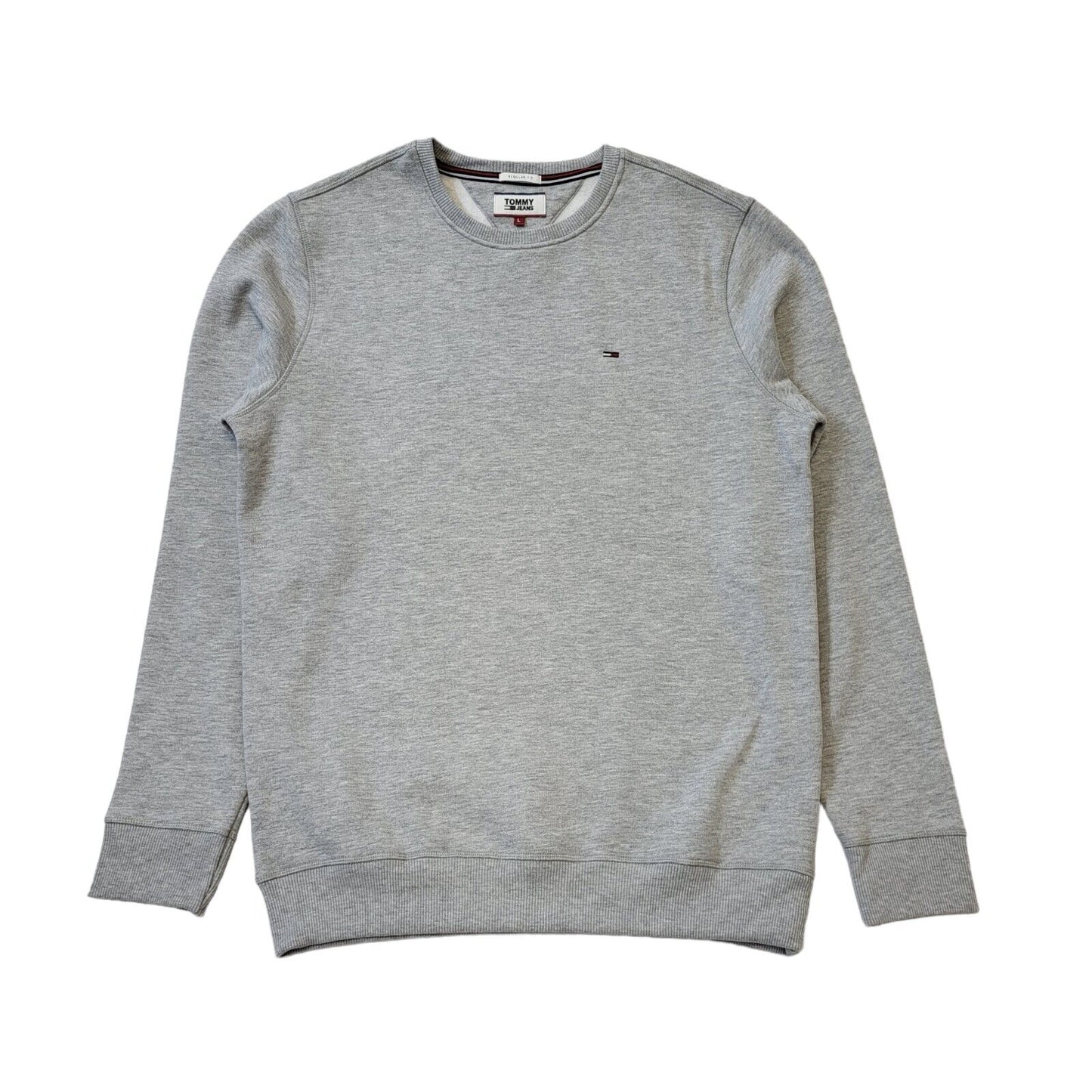 Tommy Jeans Grey Long Sleeve Casual Regular Fit Sweatshirt Men's Uk L H104
