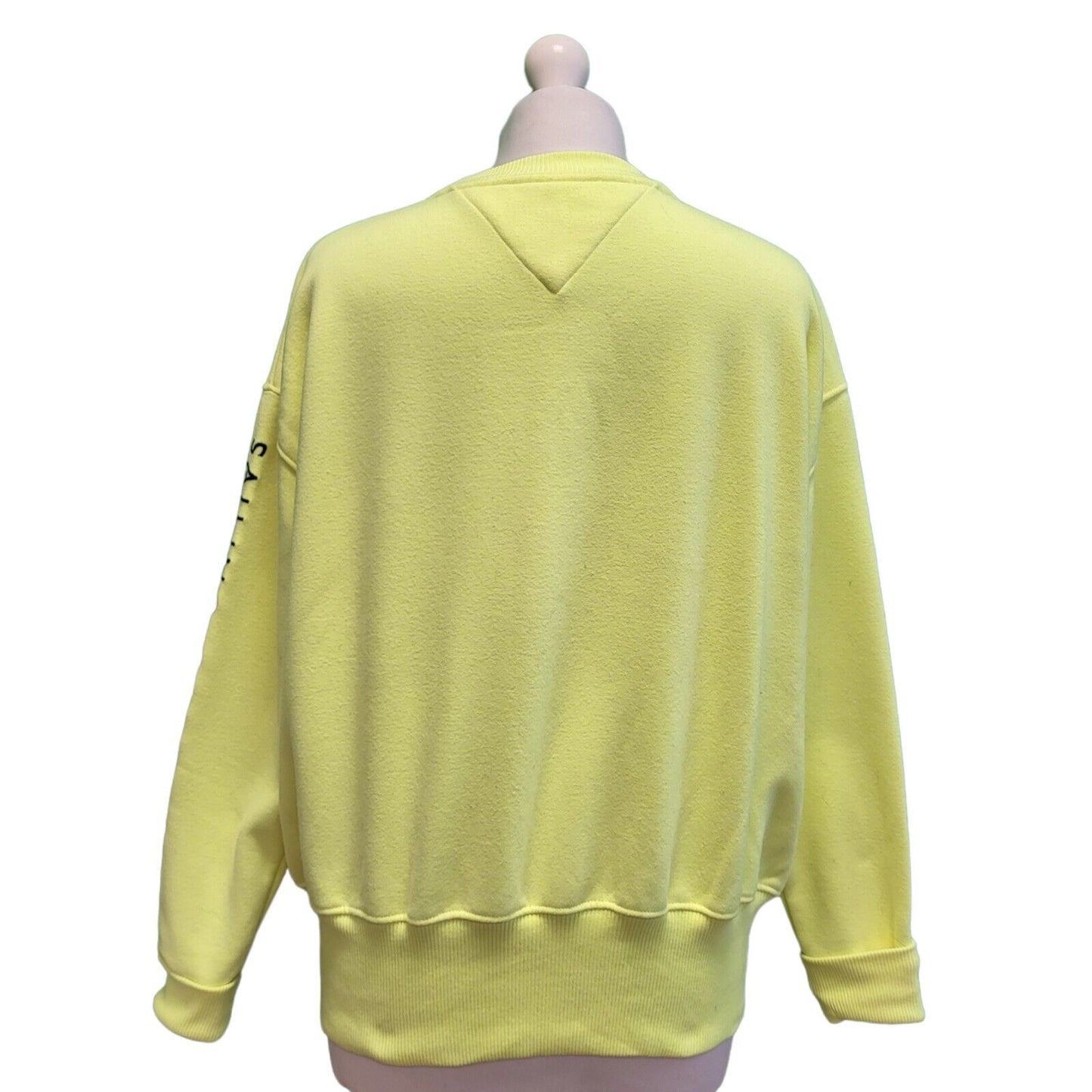 Tommy Jeans Yellow Spell Out Long Sleeve Sweatshirt Women's UK XS 8 EU 34 H142