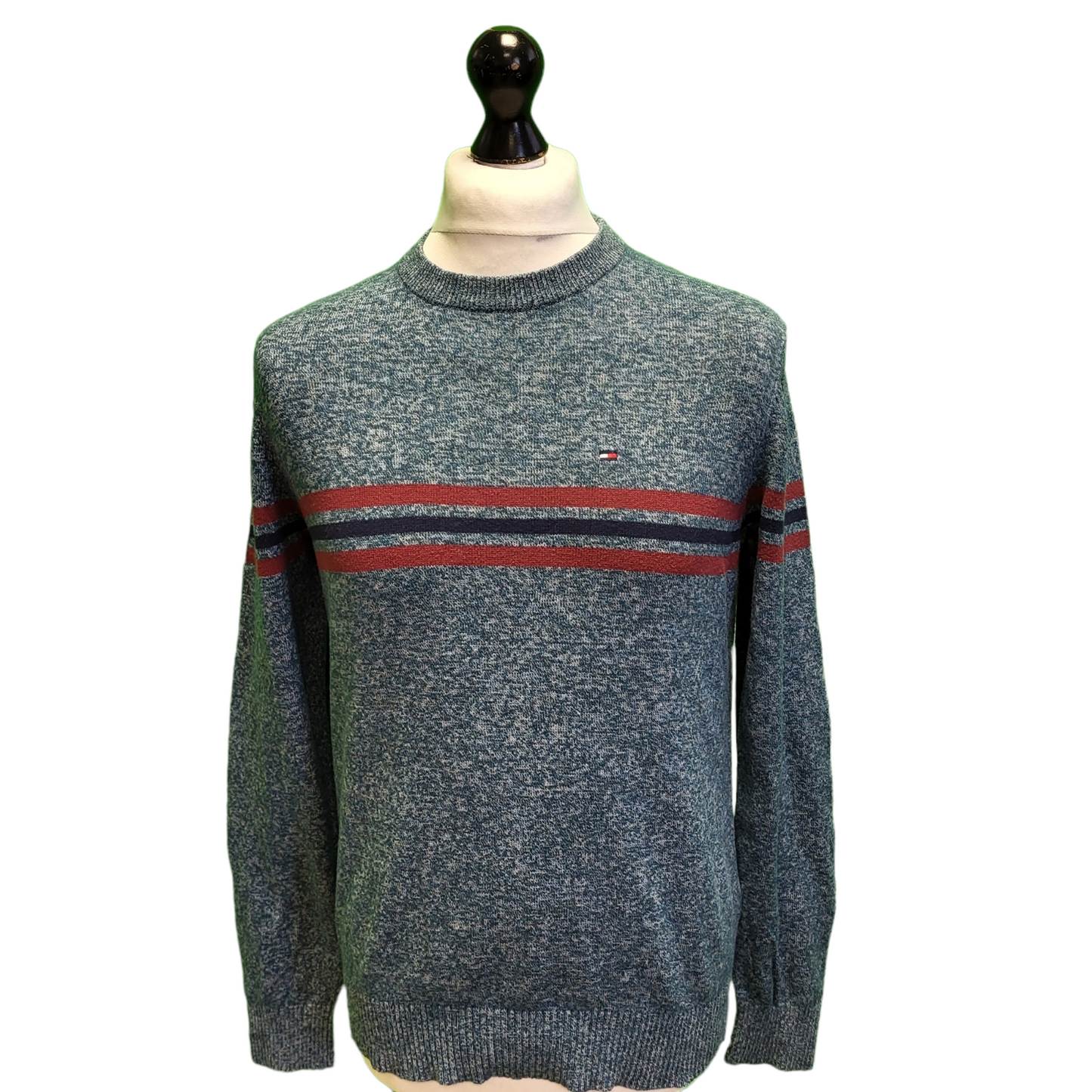 Tommy Hilfiger Blue Long Sleeve Knit Crew Neck Jumper Men's UK XS EU 44 H969