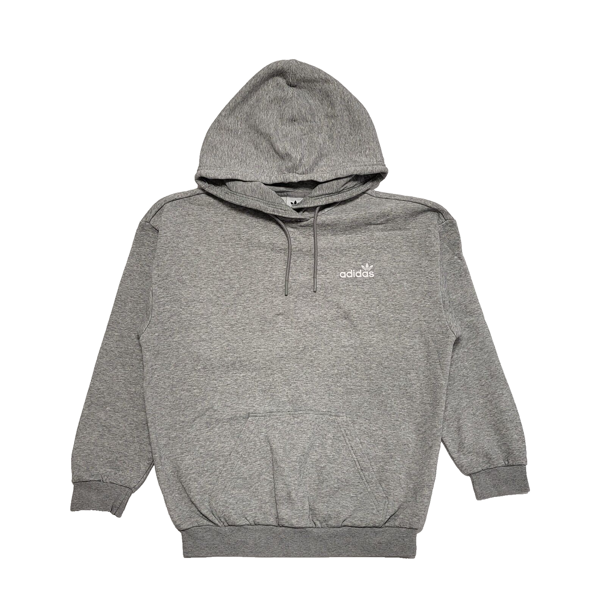 Adidas Grey Drawstring Sweatshirt Hoodie Women's UK XS 6 EU 34 H942