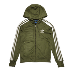 Adidas Green Zipped Drawstring Tracksuit Hoodie Women's Uk 8 S EU 32 H934