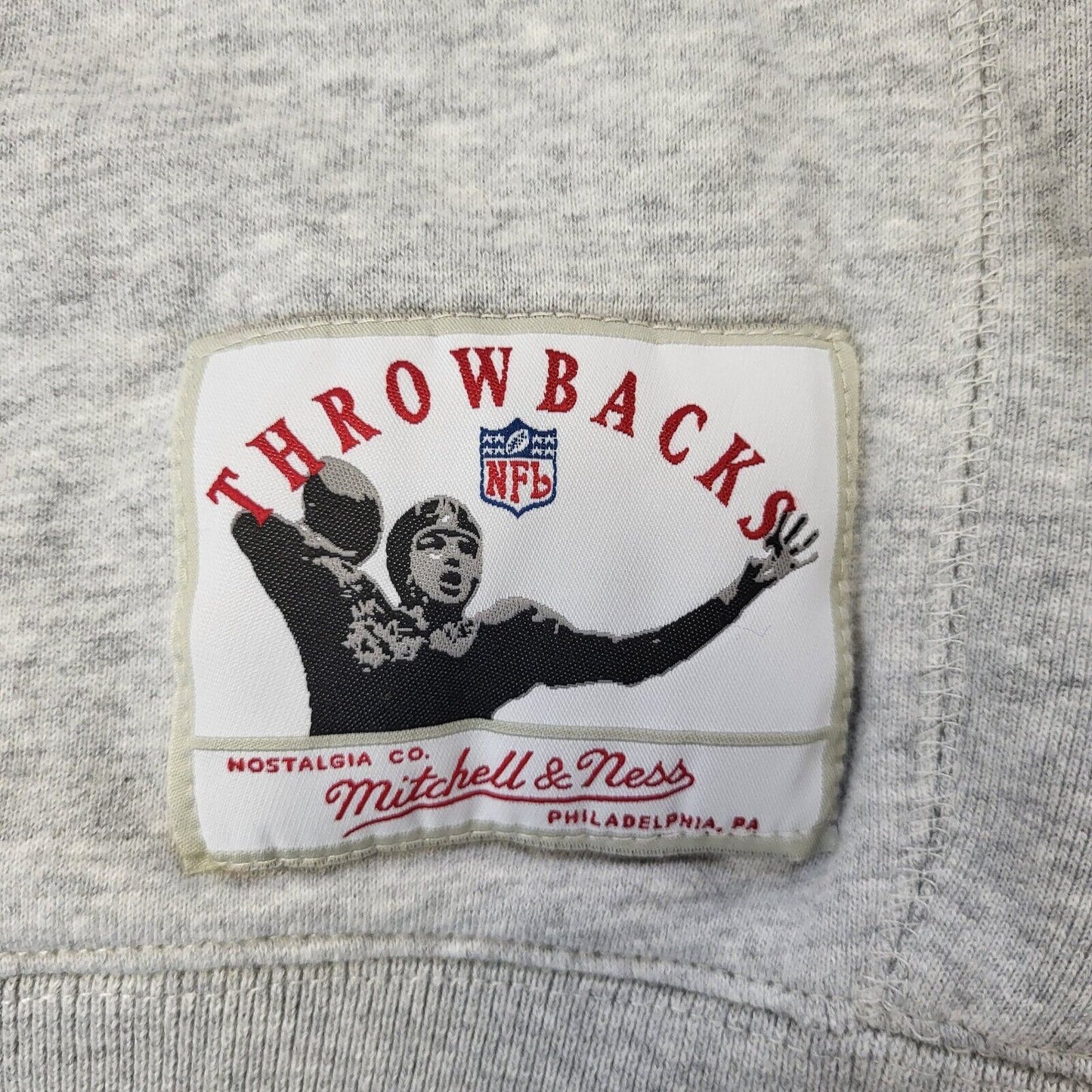 Mitchell & Ness NFL Sweatshirt Crew Neck Grey Mens UK S EU 48 G142