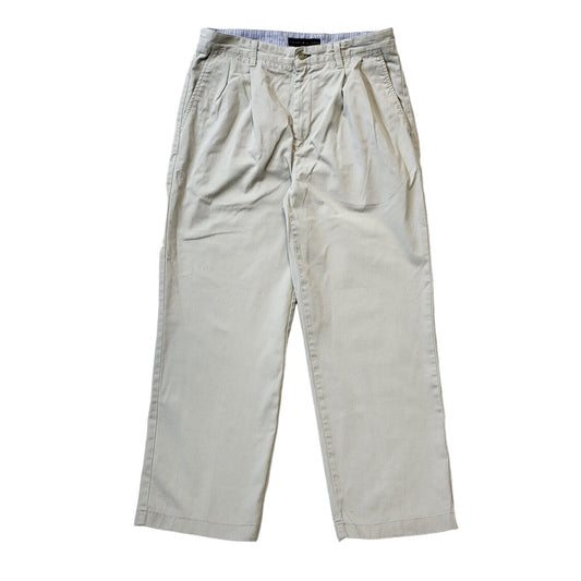 Tommy Hilfiger Beige Straight Leg Formal Chino Trousers Uk Men's L W34 L30 G537