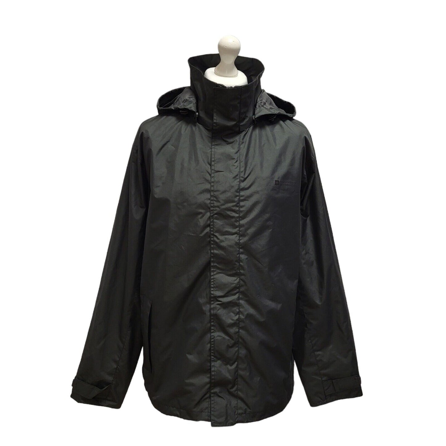 Mountain Warehouse Black Zipped Lightweight Hooded Jacket Uk Men's L BB300