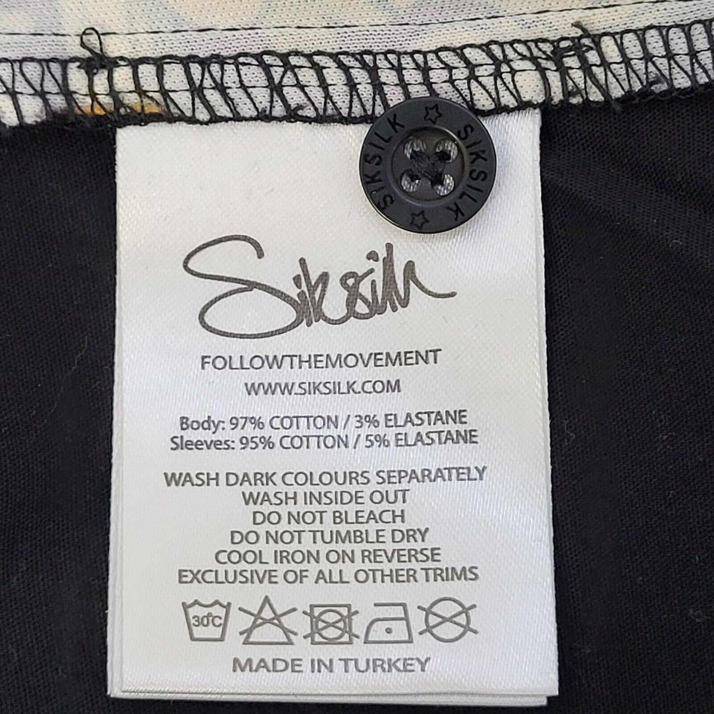 Siksilk Black Long Sleeve Extra Slim Shirt Uk Men's Extra Large G579