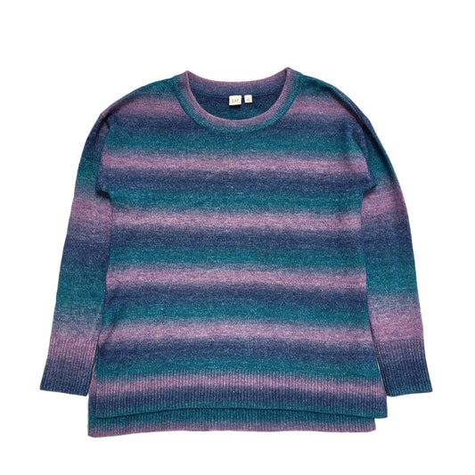 Gap Jumper Striped Blue & Purple Uk Women's Size L G393