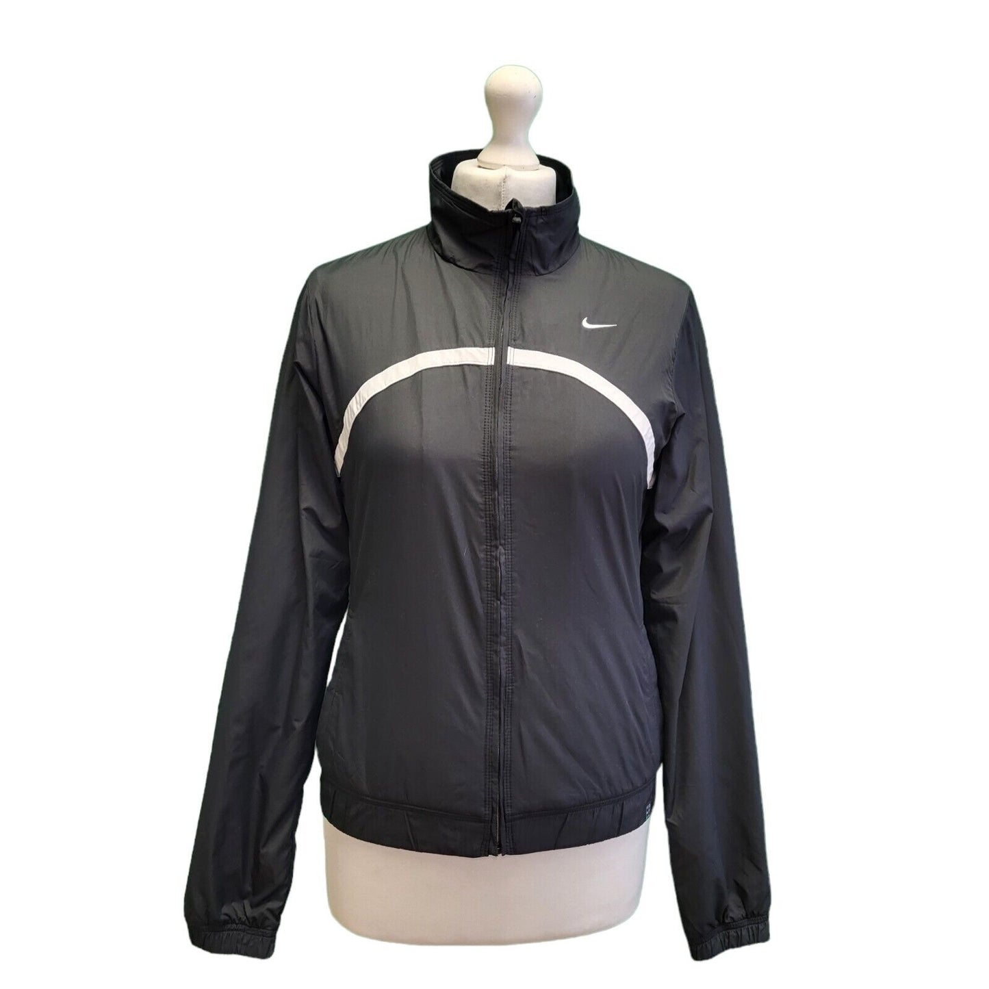 Nike Black Long Sleeve Tracksuit Track Jacket Women's UK S 8 EU 36 G903