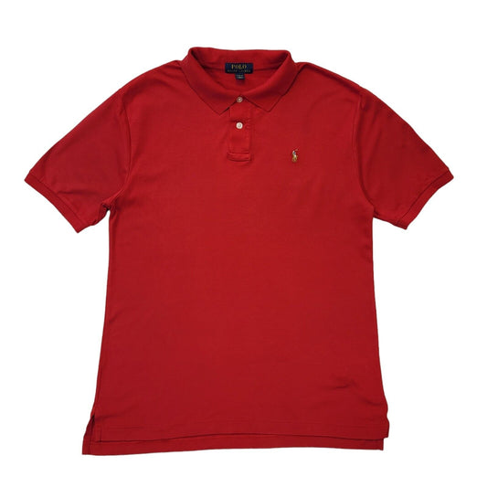 Polo Ralph Lauren Red Classic Fit S/Sleeve Polo Shirt  Women's Uk XL 14 G769