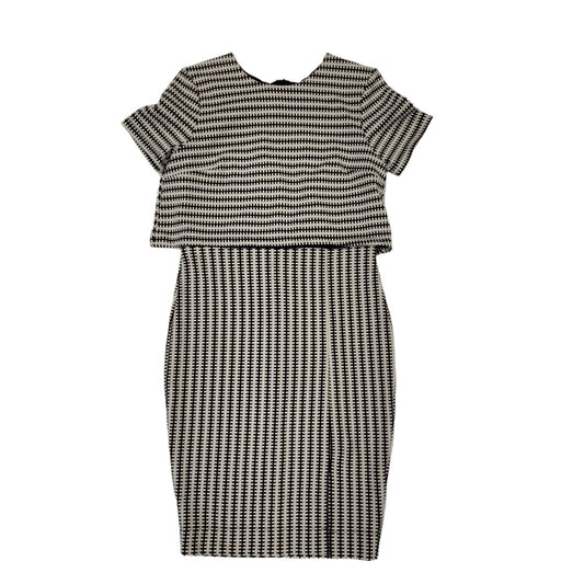 Miss Selfridge Black White Short Sleeve Formal Dress UK Women's 14 Bnwt BB343