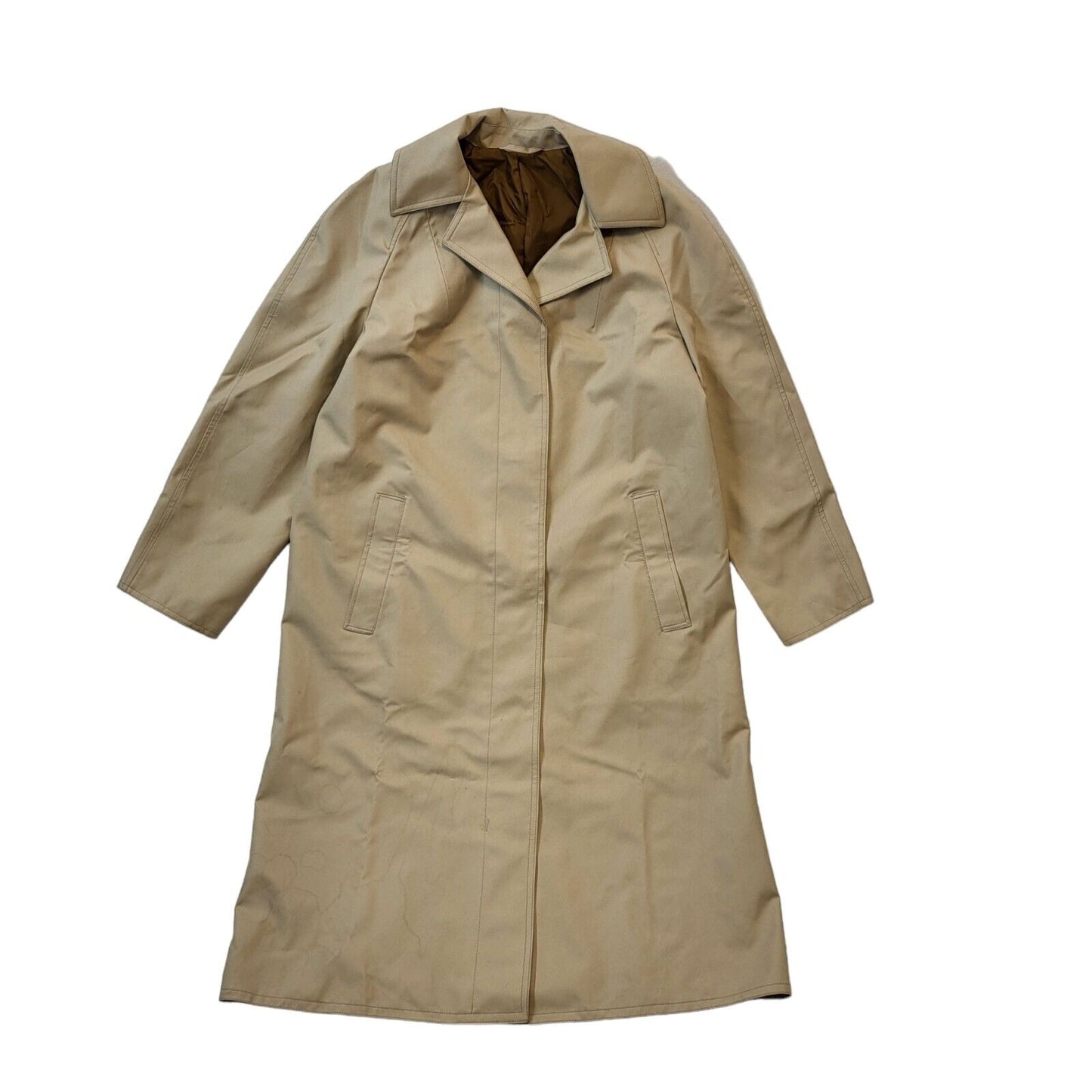 Vintage Gannex 80S Beige Winter Trench Coat Mac Women's uk XL 14 G759