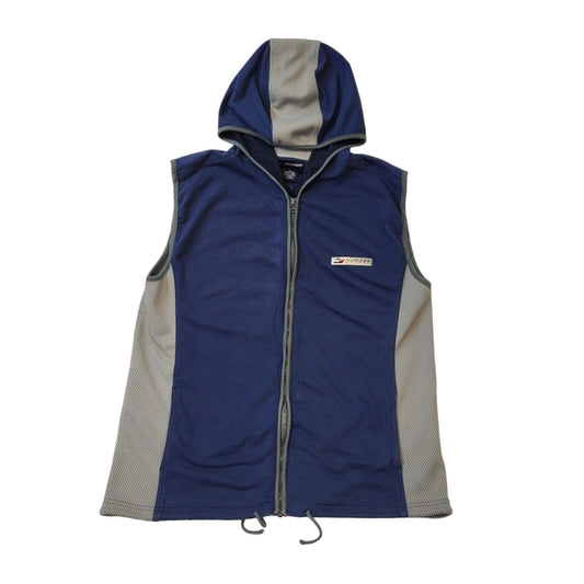 Hilfiger Athletics Navy Casual Sleeveless Sweatshirt Hoodie Men's UK L H176
