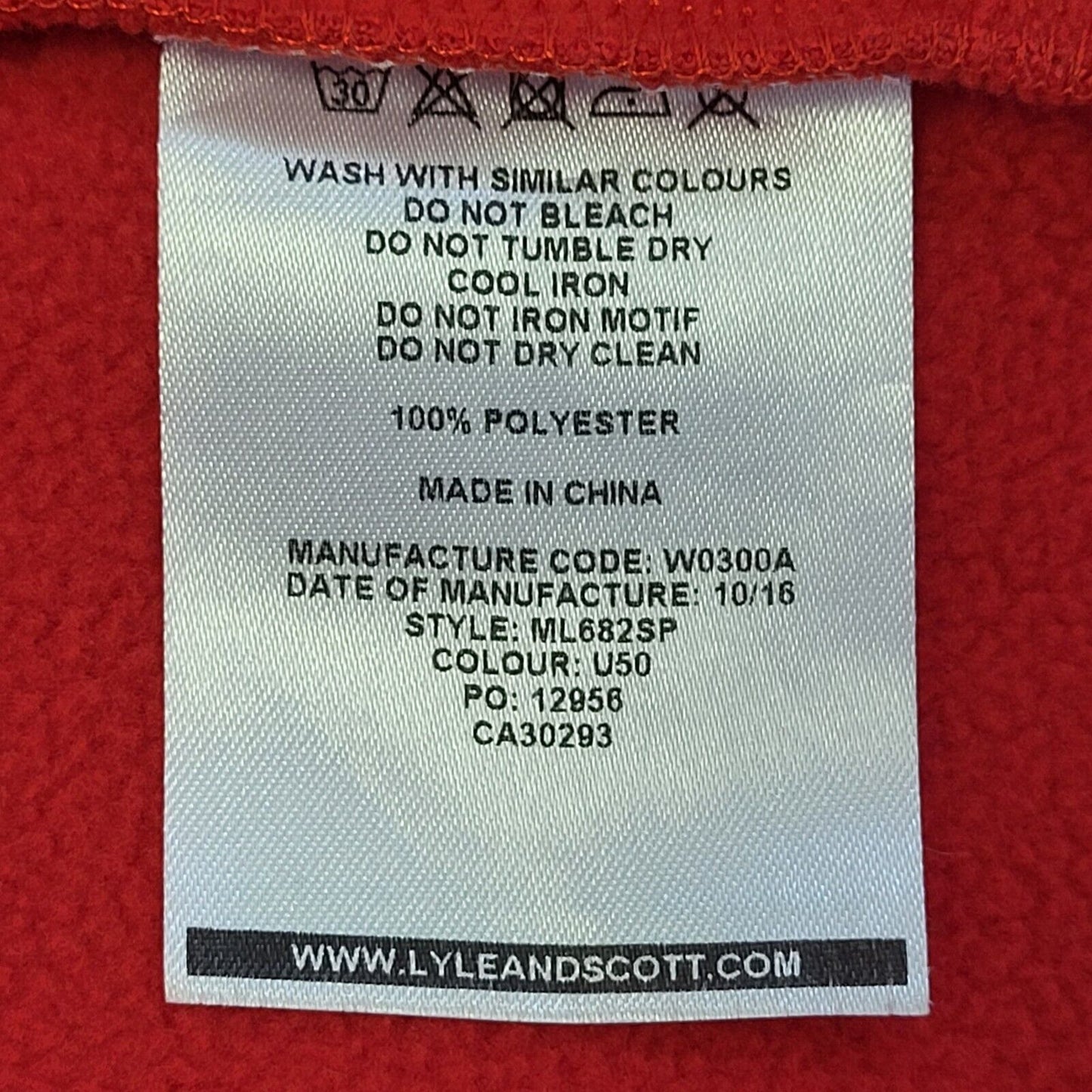 Lyle & Scott Red Crew Neck Sweatshirt UK Men's Medium G489