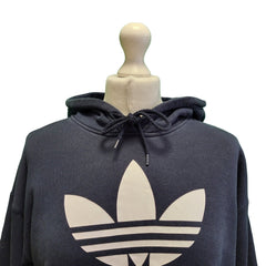 Adidas Navy Blue Spell out Sweatshirt Hoodie Women's UK XS EU 34 G792