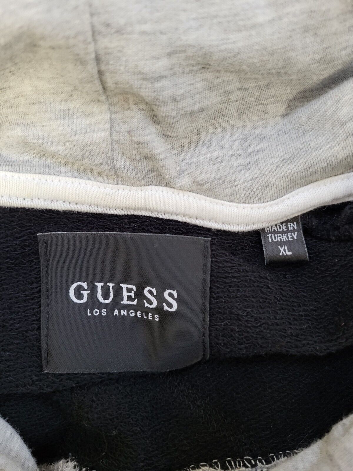 Guess Black Spell Out Retro Long Sleeve Sweatshirt Hoodie Men's Uk XL H109