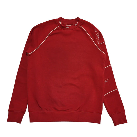 Reebok Red White Long Sleeve Cotton Sports Sweatshirt Men's Uk XS H680