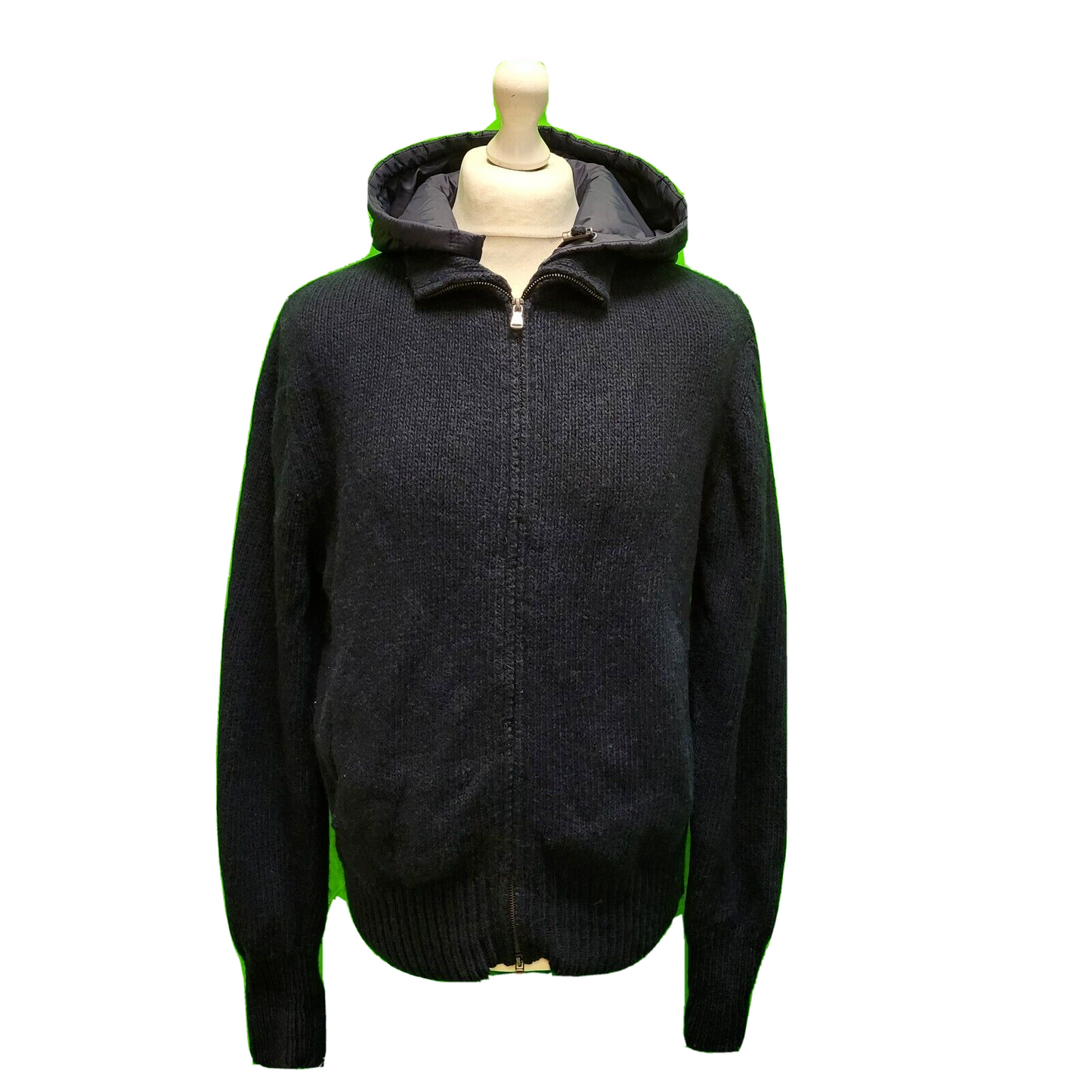 DNKY Navy Long Sleeve Hooded Padded Jacket UK Men's XL H731