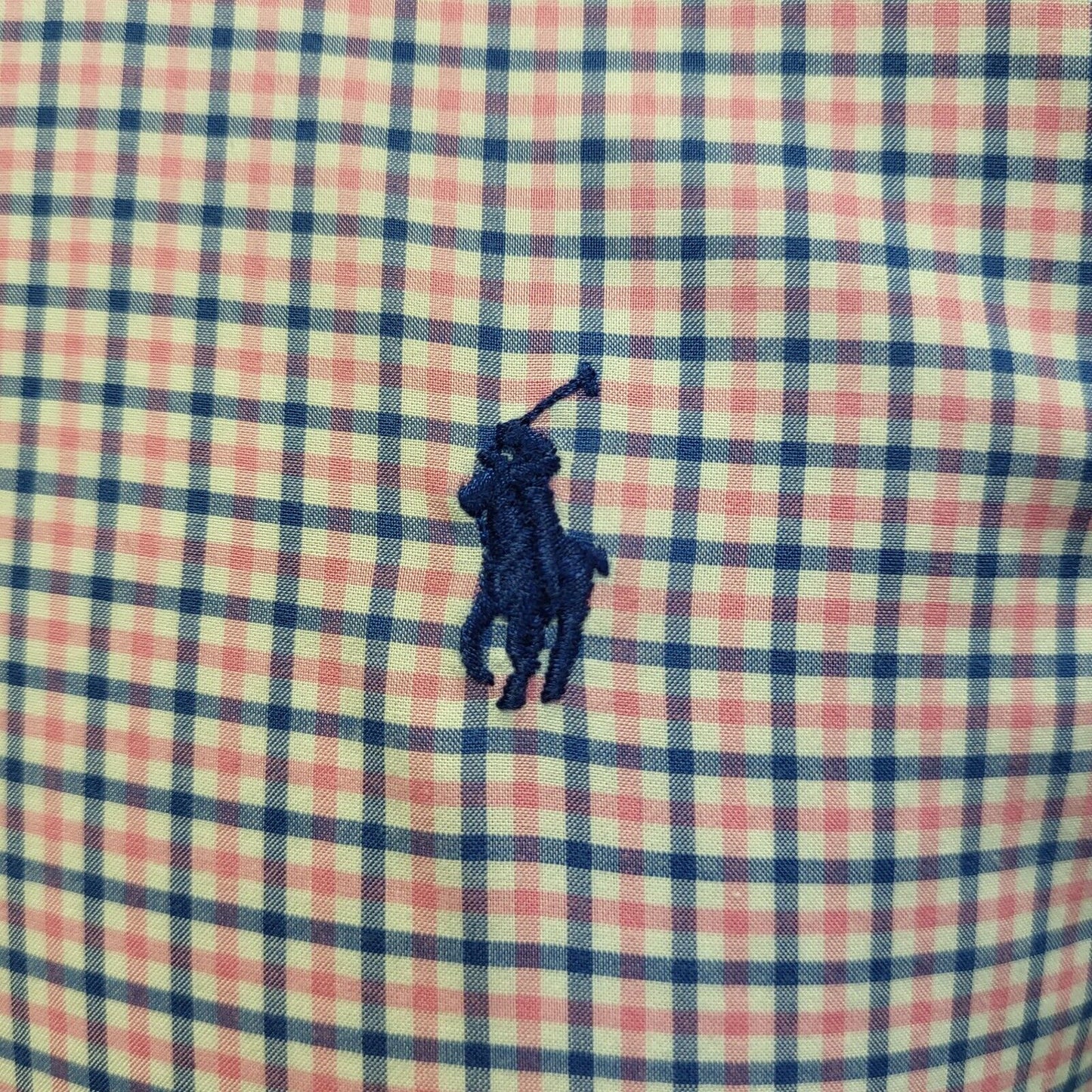 Ralph Lauren Pink Blue Check Long Sleeve Collared Shirt Men's UK S eu 46 H378