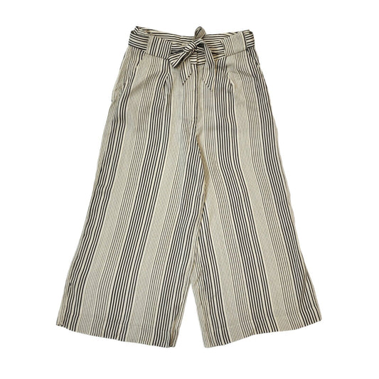 Phase Eight Beige Black Striped 3/4 Arizona Culottes Uk Women's 8 W26 L21 G229