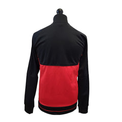 Adidas Track Jacket Black Red Long Sleeve Full Zip Mens UK S EU 48 G363