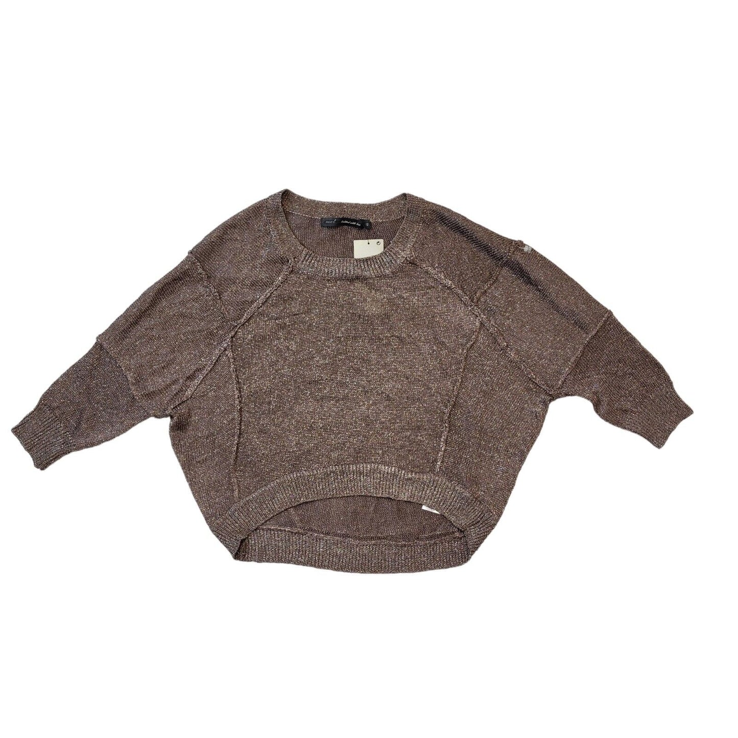 Next Brown Round Neck Jumper Top Uk Women's 12 Eu 40 Bnwt G237