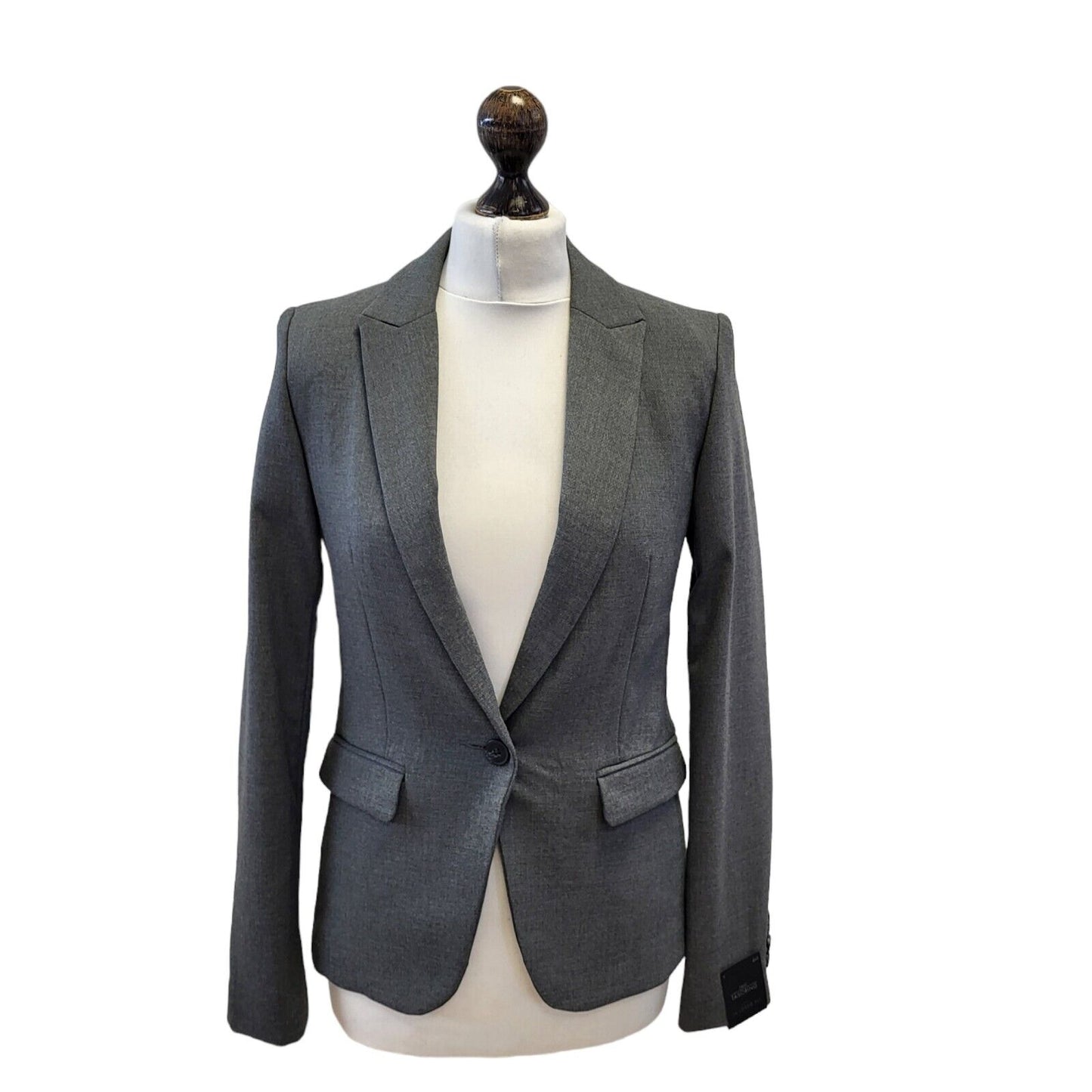 Next Tailoring Grey One Button Suit Jacket Uk Women's 6 BNWT G255