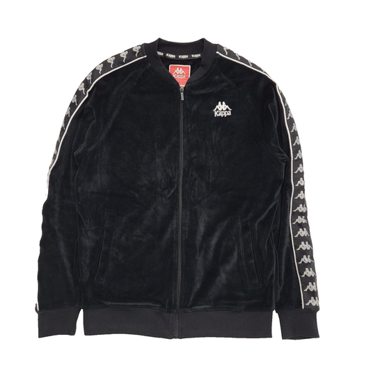 Kappa Black White Trim Sports Tracksuit Track Jacket Women's uk M eu 38 H328