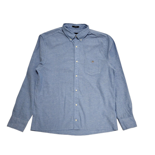 Gant Light Blue Long Sleeve Shirt Uk Men's Large BB390