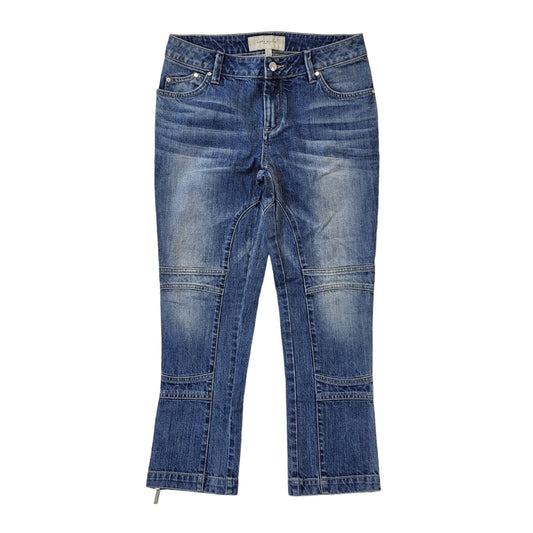 Karen Millen Faded Blue Straight 3/4 Denim Jeans UK Women's 8 W26 L25 G217