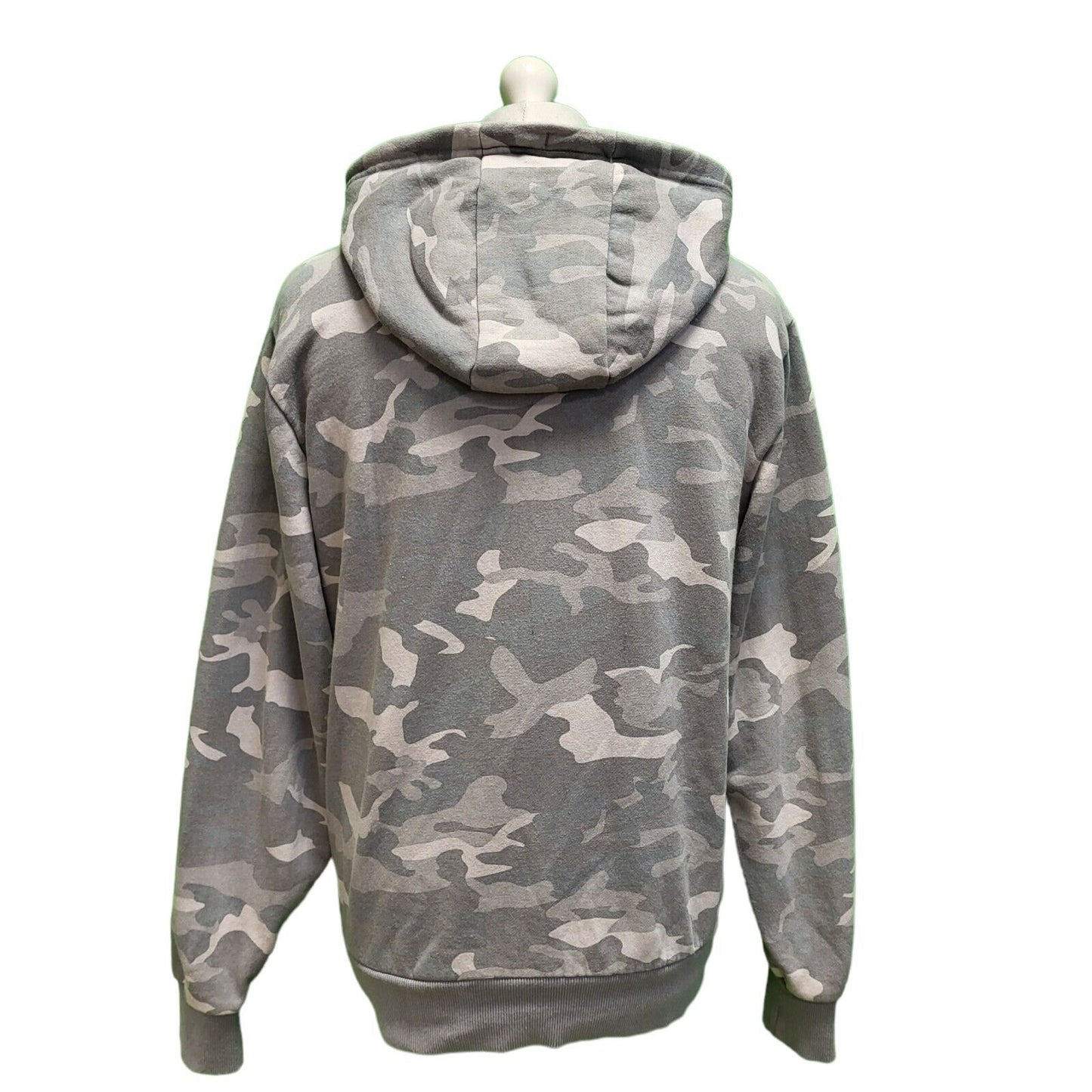 Ellesse Grey Camouflage Spell Out Casual Sweatshirt Hoodie Men's UK L EU 54 H595